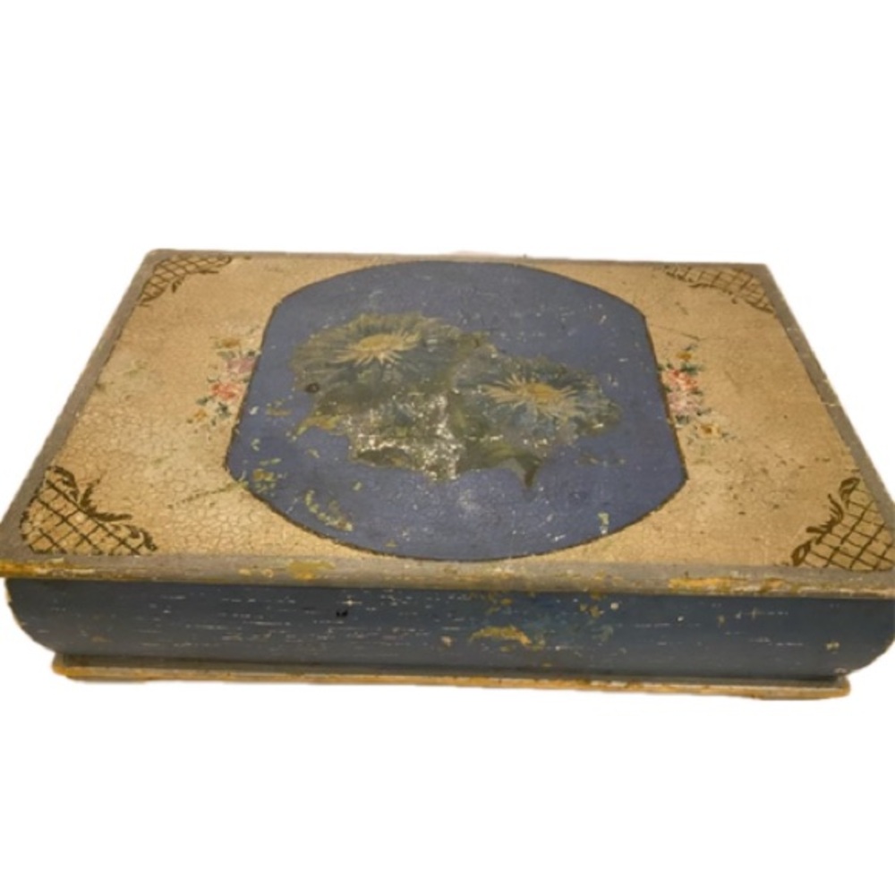 1888 German Antique Wooden Box Dated